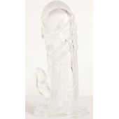 Прозрачная гелевая насадка с клиторальным отростком - 13 см. - Toyfa Basic - в Воронеже купить с доставкой