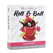Стимулирующий презерватив-насадка Roll   Ball Raspberry - Sitabella - купить с доставкой в Воронеже