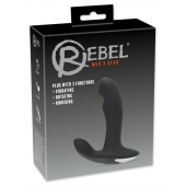 Черный вибромассажер простаты с функцией римминга Plug with Perineum Stimulator - 16,6 см. - Orion - в Воронеже купить с доставкой