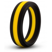 Черно-желтое силиконовое эрекционное кольцо Silicone Go Pro Cock Ring - Blush Novelties - в Воронеже купить с доставкой