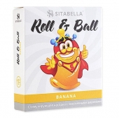 Стимулирующий презерватив-насадка Roll   Ball Banana - Sitabella - купить с доставкой в Воронеже
