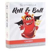 Стимулирующий презерватив-насадка Roll   Ball Cherry - Sitabella - купить с доставкой в Воронеже