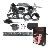 Чёрно-серебристый набор БДСМ - Notabu - купить с доставкой в Воронеже