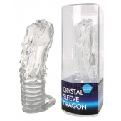 Закрытая прозрачная насадка в форме дракона с креплением-колечком - 14 см. - Erowoman-Eroman - в Воронеже купить с доставкой