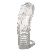 Закрытая прозрачная насадка в форме дракона с креплением-колечком - 14 см. - Erowoman-Eroman - в Воронеже купить с доставкой