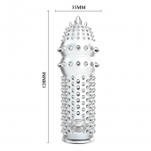 Закрытая прозрачная насадка Crystal sleeve - 14,2 см. - Erowoman-Eroman - в Воронеже купить с доставкой