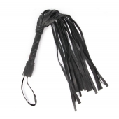 Черный флоггер с черной ручкой Notabu - 49 см. - Notabu - купить с доставкой в Воронеже