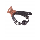 Кляп-шар классической формы и конструкции из натуральной кожи - Sitabella - купить с доставкой в Воронеже