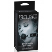 Черный кляп с дырочками Breathable Ball Gag - Pipedream - купить с доставкой в Воронеже