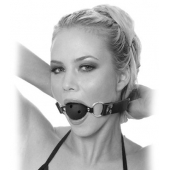Черный кляп с дырочками Breathable Ball Gag - Pipedream - купить с доставкой в Воронеже
