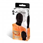 Черная глухая маска на голову - Lux Fetish - купить с доставкой в Воронеже