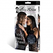 Черная виниловая ткань-простынь для эротических игр - Lux Fetish - купить с доставкой в Воронеже