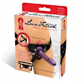 Черные неопреновые трусики для страпона - Lux Fetish - купить с доставкой в Воронеже