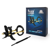 Черно-золотистый экстендер для пениса Sex Expert - Sex Expert - в Воронеже купить с доставкой