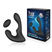 Черный силиконовый вибромассажер простаты с пультом ДУ - Sex Expert - в Воронеже купить с доставкой