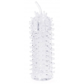 Закрытая рельефная насадка Crystal sleeve с усиками - 12 см. - Erowoman-Eroman - в Воронеже купить с доставкой