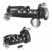 Плотная черная сбруя целомудрия для пениса на замочке - BlueLine - купить с доставкой в Воронеже