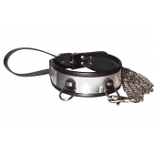 Стильный ошейник с металлическим блеском и поводком - Sitabella - купить с доставкой в Воронеже