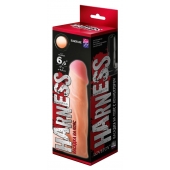 Телесная насадка на Harness с коннектором BLACK LINE - 17 см. - LOVETOY (А-Полимер) - купить с доставкой в Воронеже