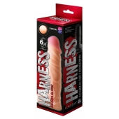 Телесная насадка на Harness с коннектором BLACK LINE - 17,5 см. - LOVETOY (А-Полимер) - купить с доставкой в Воронеже