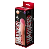 Телесная реалистичная насадка на Harness с коннектором BLACK LINE - 17 см. - LOVETOY (А-Полимер) - купить с доставкой в Воронеже