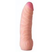 Телесная изогнутая насадка на Harness с коннектором BLACK LINE - 17 см. - LOVETOY (А-Полимер) - купить с доставкой в Воронеже