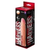 Телесная насадка без мошонки на Harness с коннектором BLACK LINE - 17,5 см. - LOVETOY (А-Полимер) - купить с доставкой в Воронеже