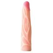 Телесная насадка с венками на Harness с коннектором GREEN LINE - 18 см. - LOVETOY (А-Полимер) - купить с доставкой в Воронеже