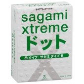Презервативы Sagami Xtreme SUPER DOTS с точками - 3 шт. - Sagami - купить с доставкой в Воронеже