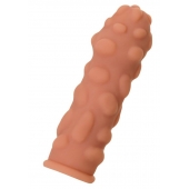 Телесная реалистичная насадка KOKOS Extreme Sleeve 11 с дополнительной стимуляцией - 12,7 см. - KOKOS - в Воронеже купить с доставкой