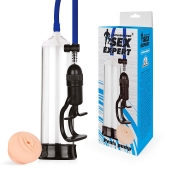 Прозрачная вакуумная помпа с ручным поршнем - Sex Expert - в Воронеже купить с доставкой