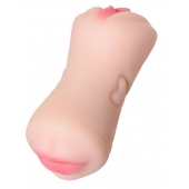 Телесный двусторонний мастурбатор Pretty Mouth - ротик и вагина - ToyFa - в Воронеже купить с доставкой