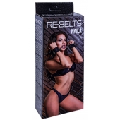 Черные кожаные наручники Naila - Rebelts - купить с доставкой в Воронеже