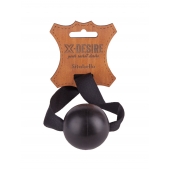 Черный кляп-шар на ремешках с пряжками - Sitabella - купить с доставкой в Воронеже