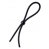 Черное лассо на пенис с одной бусиной - A-toys - в Воронеже купить с доставкой