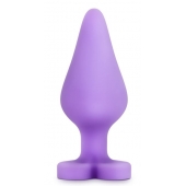 Фиолетовая анальная пробка Naughty Candy Heart Do Me Now - 8,9 см. - Blush Novelties - купить с доставкой в Воронеже