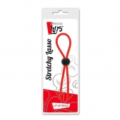 Красное эрекционное лассо с одной бусиной-утяжкой STRETCHY THIN LASSO - Dream Toys - в Воронеже купить с доставкой