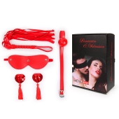 Пикантный набор БДСМ из 4 предметов в красном цвете - Notabu - купить с доставкой в Воронеже