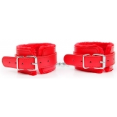 Красные мягкие оковы на регулируемых ремешках - Notabu - купить с доставкой в Воронеже