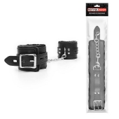 Черные оковы на металлических карабинах - Notabu - купить с доставкой в Воронеже