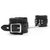 Черные оковы на металлических карабинах - Notabu - купить с доставкой в Воронеже