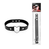 Черный ошейник с сердечком - Notabu - купить с доставкой в Воронеже