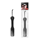 Черная шлепалка с узором под рептилию - 32 см. - Notabu - купить с доставкой в Воронеже