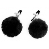 Зажимы для сосков с черным пушком - Notabu - купить с доставкой в Воронеже