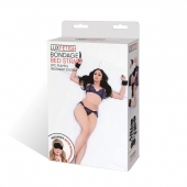 Чёрные манжеты для фиксации на кровати Bondage Bed Strap - Lux Fetish - купить с доставкой в Воронеже