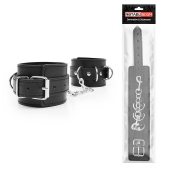 Черные оковы на регулируемых ремешках с цепочкой - Notabu - купить с доставкой в Воронеже