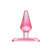 Красная анальная втулка с ограничителем - 6,5 см. - Toyfa Basic