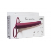 Бордовая насадка для двойного проникновения Gimlet - 16 см. - Lola Games - купить с доставкой в Воронеже