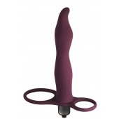 Бордовая вибронасадка для двойного проникновения Flirtini - 15,9 см. - Lola Games - купить с доставкой в Воронеже