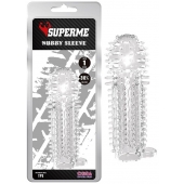 Закрытая прозрачная насадка на пенис с шипиками Nubby Sleeve - 14,5 см. - Chisa - в Воронеже купить с доставкой